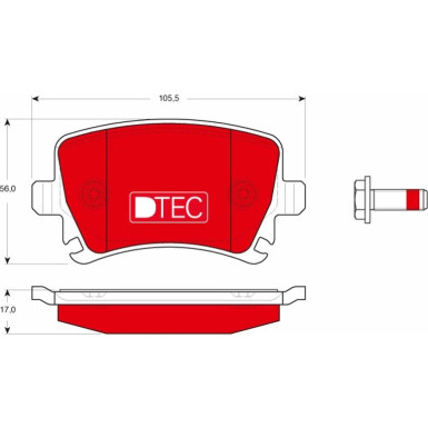 GDB1622DTE Bremsbelagsatz, Scheibenbremse DTEC COTEC