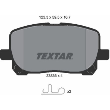 2383601 Bremsbelagsatz, Scheibenbremse