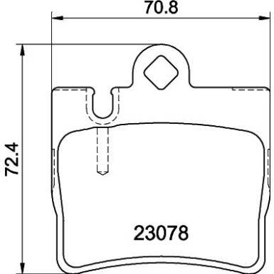 8DB 355 008-711 Bremsbelagsatz, Scheibenbremse