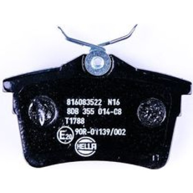Hella | Bremsbelagsatz, Scheibenbremse | 8DB 355 014-081
