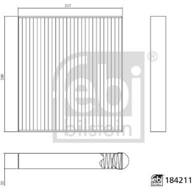 FEBI BILSTEIN 184211 Innenraumfilter FEBI BILSTEIN 184211 Innenraumfilter