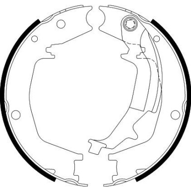 Hella | Bremsbackensatz, Feststellbremse | 8DA 355 050-731