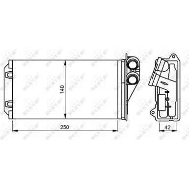 54305 Wärmetauscher, Innenraumheizung 54305 Wärmetauscher, Innenraumheizung