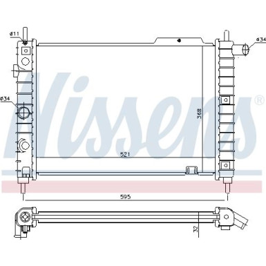 Nissens | Kühler, Motorkühlung | 63058A