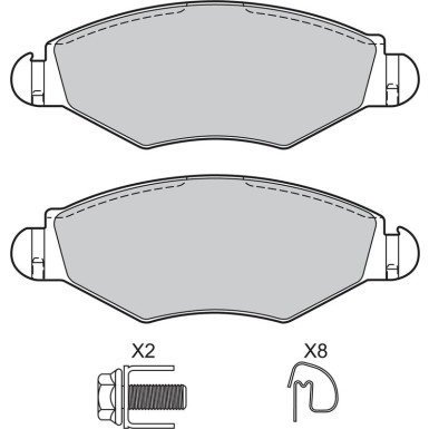 Valeo Bremsbelagsatz, Scheibenbremse 598461