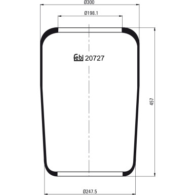 FEBI BILSTEIN 20727 Federbalg, Luftfederung
