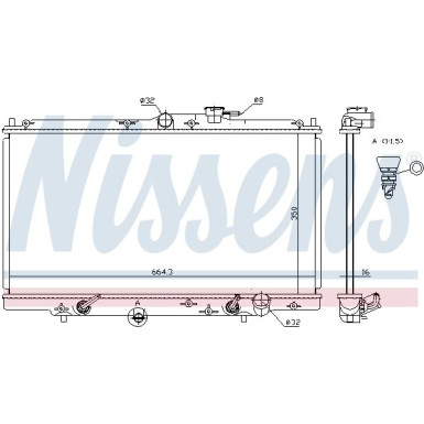 Nissens | Kühler, Motorkühlung | 633141