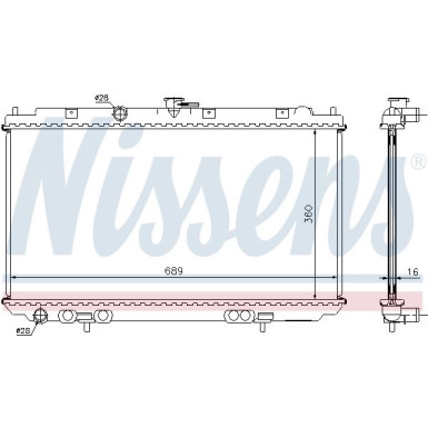 Nissens | Kühler, Motorkühlung | 67344A