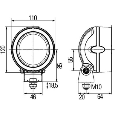 Hella | Arbeitsscheinwerfer | 1GM 996 136-501