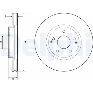 Delphi | Bremsscheibe | BG4809C