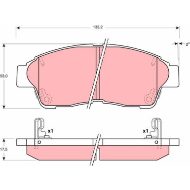 GDB3207 Bremsbelagsatz, Scheibenbremse