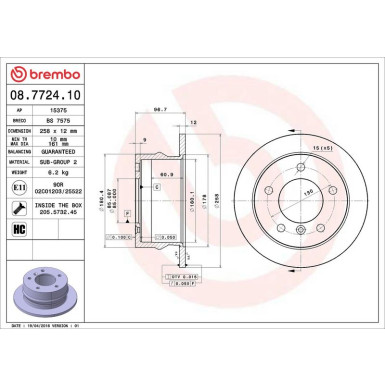 Brembo Bremsscheibe PRIME LINE 08.7724.10