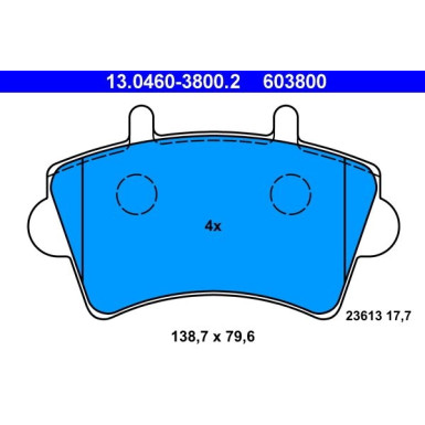 13.0460-3800.2 Bremsbelagsatz, Scheibenbremse