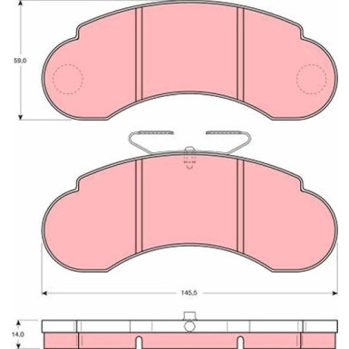 GDB1114 Bremsbelagsatz, Scheibenbremse