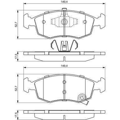 0 986 494 687 Bremsbelagsatz, Scheibenbremse