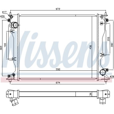 Nissens | Kühler, Motorkühlung | 646904