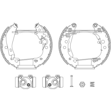 8DB 355 003-611 Bremsbackensatz Shoe Kit Pro