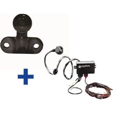 Westfalia | Anhängevorrichtung | KIT Kugelplatte 2-Loch (F30) inkl. E-Satz | 307382900113