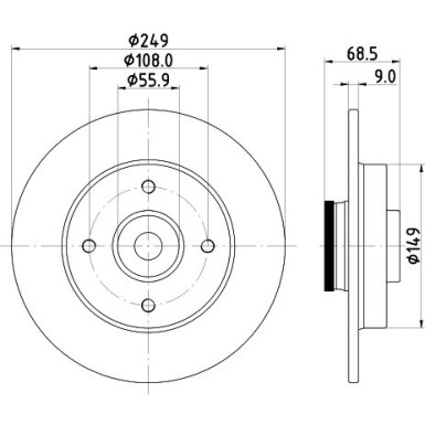 Hella | Bremsscheibe | 8DD 355 123-291