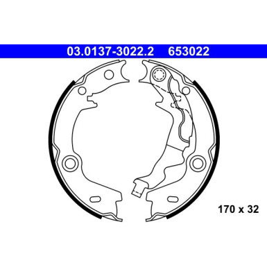 03.0137-3022.2 Bremsbackensatz, Feststellbremse
