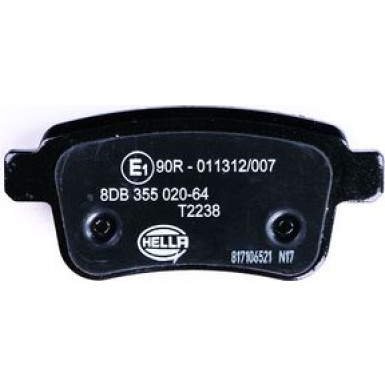 Hella | Bremsbelagsatz, Scheibenbremse | 8DB 355 020-641