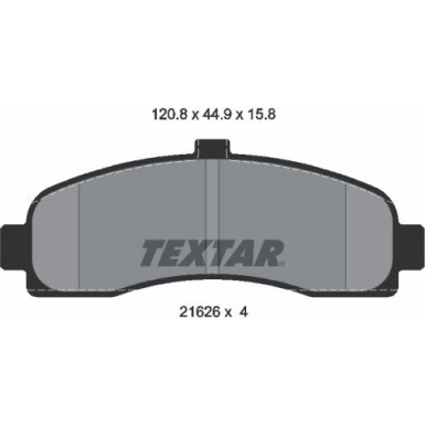 Textar | Bremsbelagsatz, Scheibenbremse | 2162601