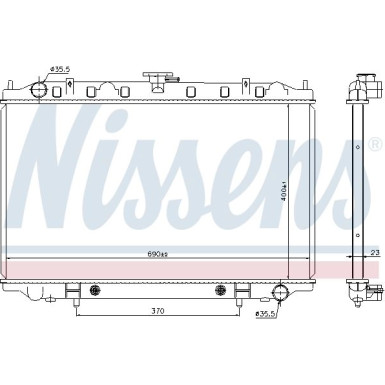Nissens | Kühler, Motorkühlung | 67352
