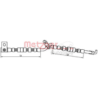 Metzger | Bremsschlauch | 4110707