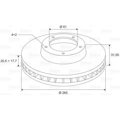 Valeo | Bremsscheibe | 186220