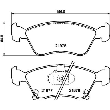 Hella | Bremsbelagsatz, Scheibenbremse | 8DB 355 016-981