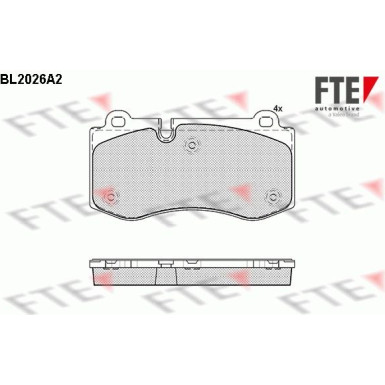 FTE | Bremsbelagsatz, Scheibenbremse | 9010614