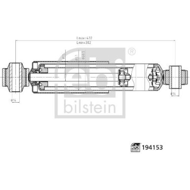 febi bilstein | Stoßdämpfer | 194153