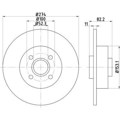 Hella | Bremsscheibe | 8DD 355 112-211
