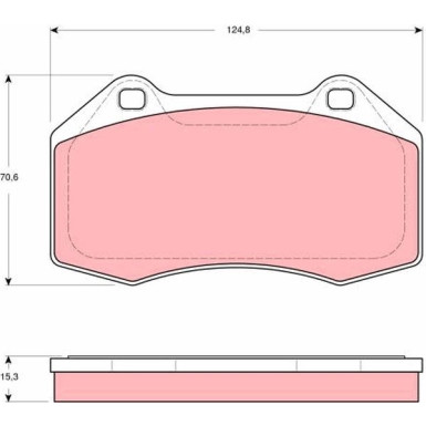 GDB1606 Bremsbelagsatz, Scheibenbremse