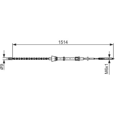 1 987 477 695 Seilzug, Feststellbremse