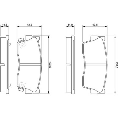 0 986 461 750 Bremsbelagsatz, Scheibenbremse