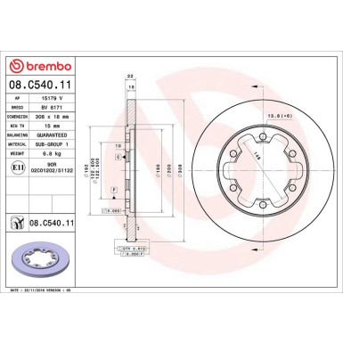 Brembo | Bremsscheibe | 08.C540.11