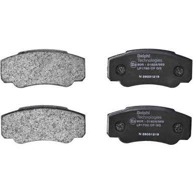 Delphi | Bremsbelagsatz, Scheibenbremse | LP1790