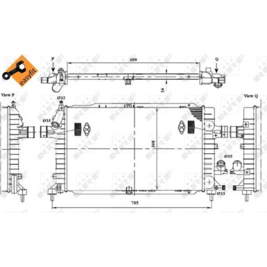 53415 Kühler, Motorkühlung EASY FIT 53415 Kühler, Motorkühlung EASY FIT