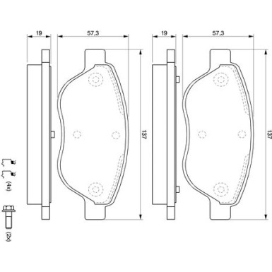 0 986 494 074 Bremsbelagsatz, Scheibenbremse