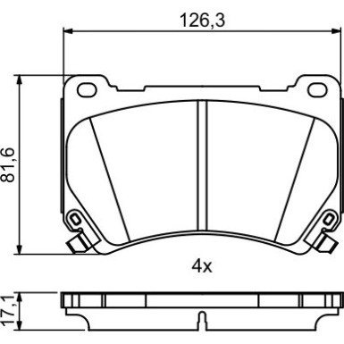 0 986 494 781 Bremsbelagsatz, Scheibenbremse