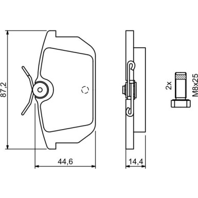 0 986 491 030 Bremsbelagsatz, Scheibenbremse