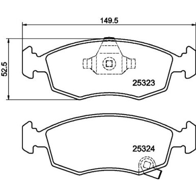 Hella | Bremsbelagsatz, Scheibenbremse | 8DB 355 016-231