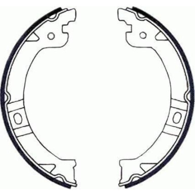 Hella | Bremsbackensatz, Feststellbremse | 8DA 355 050-111