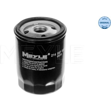 214 597 0000 Ölfilter MEYLE-ORIGINAL: True to OE. 214 597 0000 Ölfilter MEYLE-ORIGINAL: True to OE.