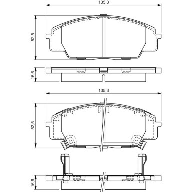 0 986 494 311 Bremsbelagsatz, Scheibenbremse