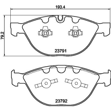 8DB 355 006-551 Bremsbelagsatz, Scheibenbremse