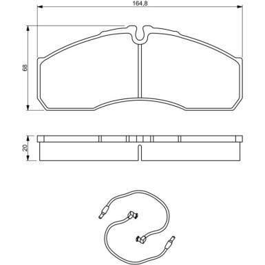 BOSCH Bremsbelagsatz, Scheibenbremse 0 986 494 273