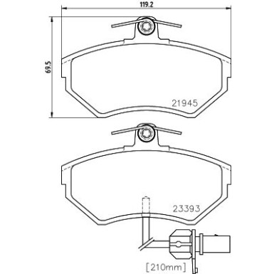 Hella | Bremsbelagsatz, Scheibenbremse | 8DB 355 018-451