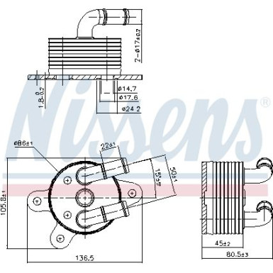 Nissens | Ölkühler, Automatikgetriebe | 90842